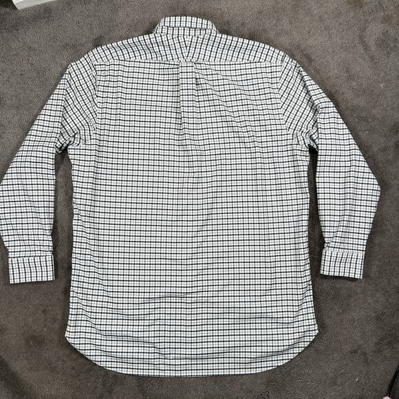 Land's End XL Tall Traditional Fit Crisp Plaid Supima Cotton Button Down Shirt - Picture 8 of 11
